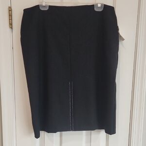 Worthington Black Pencil Skirt with Subtle Detailing